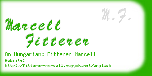 marcell fitterer business card